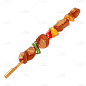 手绘-烧烤烤串美食元素-肉串2