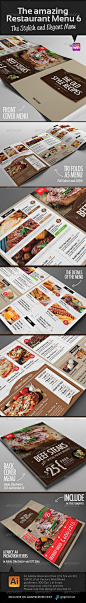 The Amazing Restaurant Menu 6 - Food Menus Print Templates