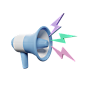 Megaphone 3D Illustration