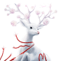 圣诞白色小麋鹿