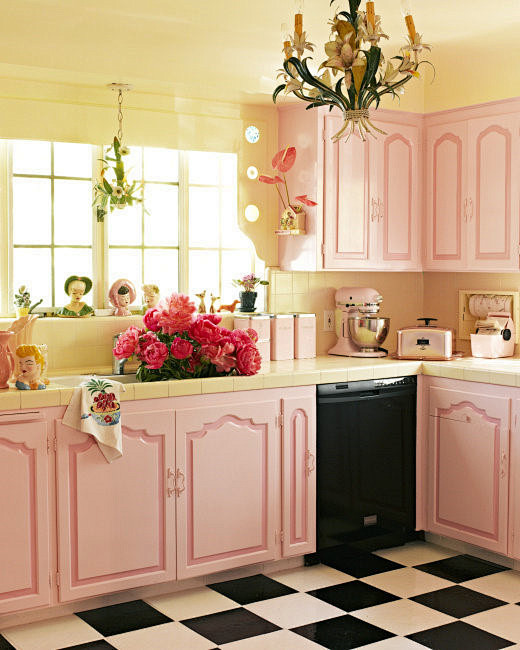 粉粉的厨房设计，女孩的大爱
