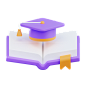 Graduation Study 3D Icon