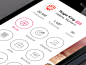 Slide menu for Dribbble app