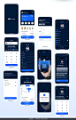 现代简约数字银行金融交易转账支付App应用ui界面设计fig套件模板