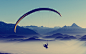 General 1920x1200 mountains clear sky sky parachutes