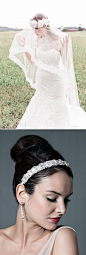 优雅迷人的新娘发型，柔美的花朵、简洁的头饰都在加分#新娘头饰头纱# #优雅# #唯美新娘# 【成都上锦婚纱】