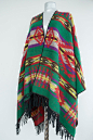土耳其设计师Ebru 羊毛红绿异域流苏边斗篷围巾超大双面披肩 刚果-淘宝网