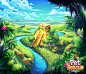 Pet Rescue Saga - Background Art : Background art created for the hit mobile/facebook game: Pet Rescue Saga by King Digital.