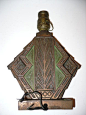 RARE, ART DECO METAL ELECTRIC LAMP