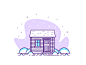 小屋在雪地