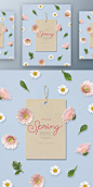 春季春天韩式唯美小清新海报PSD模板Korean spring air beauty poster PSD template Vol.02_平面素材_海报_模库(51Mockup)