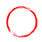 中国风古风水墨毛笔圆圈圆环边框透明免抠PNG图案 PS设计素材 (143)
