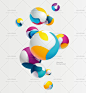 531号立体C4D风格几何圆球立方体3D元素海报H5封面背景AI矢量素材-淘宝网