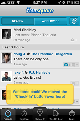 Foursquare的iPhone po...