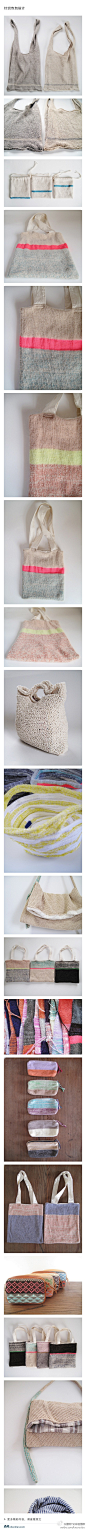 【针织包包设计】学配色。日本设计师设计eccomin 也可以通过人人小站|点点博客|花瓣网|微博关注星期六的灵感。(27张图片) http://t.cn/zlTBTE8
