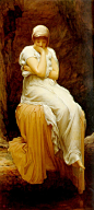 《Seated》 
英国画家弗雷德里克·莱顿（Frederic Leighton）作品欣赏