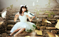 Download wallpaper girl, violin, music, cat, music resolution 1680x1050