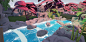 Niagara Game, Jonathon Riley : I did a weekend game jam with a group of awesome buddies, we made this fun little game where you have to guide a leaf through the perils of a waterfall. I was tasked with modelling and texturing a lot of the environment, Lev