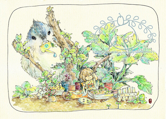 小枣子  的插画 小枣子的小花园.