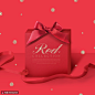 红色系列时尚用品丝带礼盒促销海报 PC促销海报 促销首焦