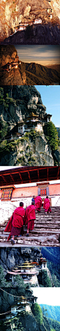 【绝壁上的古寺庙】这是一座位于喜马拉雅山脉万仞绝壁上的佛教寺庙，建筑在帕罗河谷的万仞绝壁上。如果不亲眼所见，你一定不相信它的存在