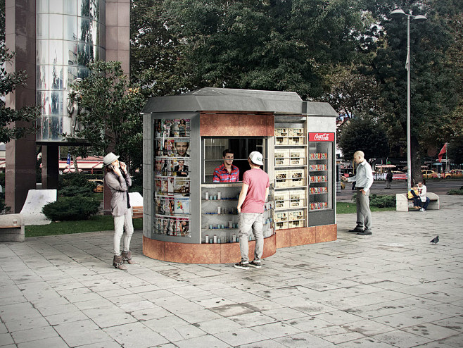 Newspaper Kiosk for ...