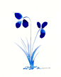 True Blue Orchids watercolor flowers giclee by karenfaulknerart