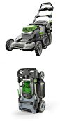 This is the most powerful rechargeable mower on the market and the first to match or surpass the performance of premium gas-powered models. No gas, no fumes, and a lot less noise. It folds up, too, for easy storage where space is limited.