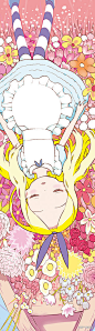 OKAMA为新版的知名儿童文学作品《爱丽丝梦游仙境》《爱丽丝镜中奇遇记》画的彩插，笔下的爱丽丝好可爱~色彩也鲜明亮眼~！