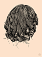 Gerrel桑德斯 - 头发研究03 - 本沃采集到画•线条 - 花瓣