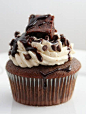 Chocolate Cupcakes with Cookie Dough Frosting & Fudge Brownie Bites