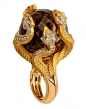 Ring from the Mytholoy collection in 18k gold and precious stones by Magerit