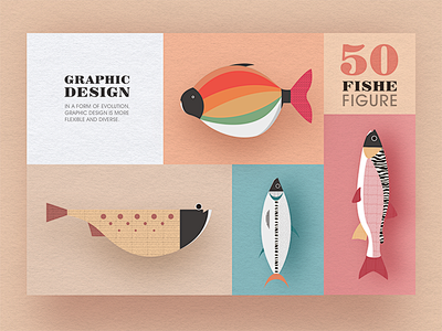 几何图形设计 - 鱼造型设计2
