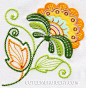 Jacobean Embroidery Pattern: Hanging Flower – Good for Goldwork