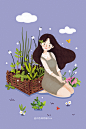 关于女孩和植物之间的故事
by 桔Piang