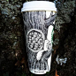 Starbucks星巴克咖啡杯上有趣的涂鸦//Yoy 文艺圈 展示 设计时代网-Powered by thinkdo3