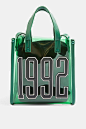 1992 Green Perspex Tote Bag  : 1992 Green Perspex Tote Bag