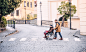 Senior father in wheelchair and young son on a walk. by Jozef Polc on 500px