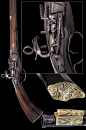A rare and early miquelet flintlock gun, late 17th century.
