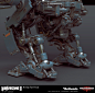 Wolfenstein 2: Zitadelle, Tor Frick : This is the highpoly for the Zitadelle robot from Wolfenstein 2: The New Colossus.
Quite a complicated design, with a ton of moving parts, the legs alone have dozens of moving pieces, but it was a fun challenge, pushe