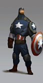 Cap'n, Corey Smith : Captain America. Pushing shapes and proportions