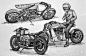 一本关于摩托车的素描集，有没有被帅到？