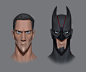 Bruce Wayne Head Sketch - Design by Randy Bishop, Charles Ellison : Quick sculpt exploring this awesome Batman head design by Randy Bishop - https://tinyurl.com/ybsm2tym