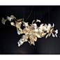 Ginkgo 155 - Light sculpture modern porcelain chandelier