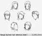Manga boy/man hair reference sheet I by StyrbjornA