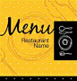 黄色简约餐厅菜单封面背景