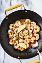 Garlic Butter Shrimp with red sauce with Asian flavors.