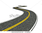 stock photo : Illustration of a long, winding road disappearing into the distance.