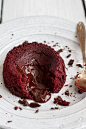 Red Velvet Molten Chocolate Lava Cakes with Chocolate Ganache Center