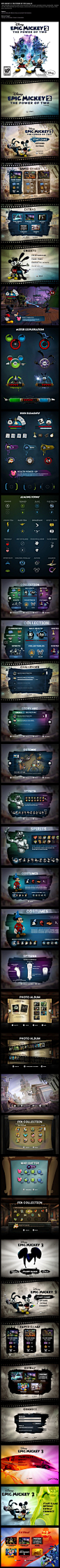 PROJECT BY Shane Mielke. Click here：http://www.behance.net/gallery/Epic-Mickey-2-The-Power-of-Two-Game-UI/8416329